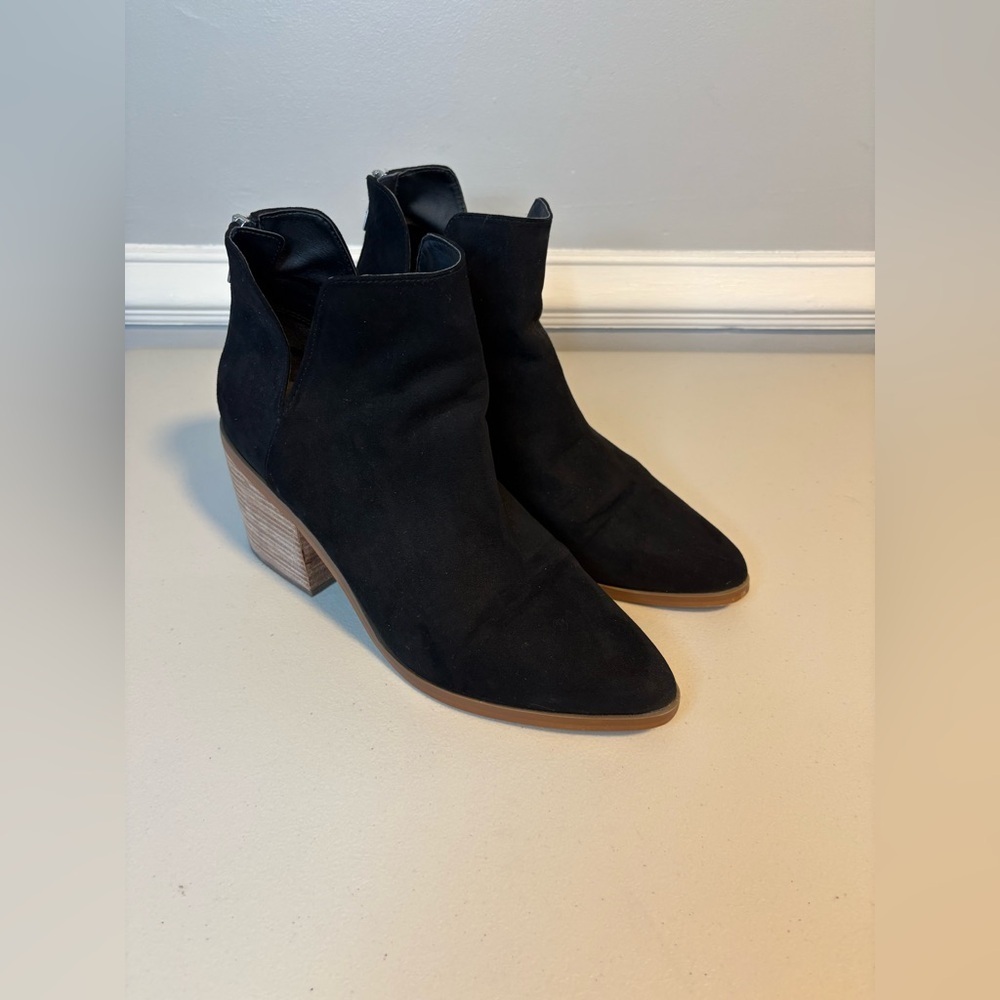 BP. (Nordstrom) Brynne Faux Suede Booties – Black | Size 11 - Picture 2 of 13